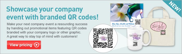 Showcase your company with branded QR codes.