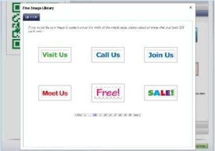 Image of the pbSmart Codes QR code Clipart showing various images Selecting an image from the pbSmart™ Codes QR code Clipart