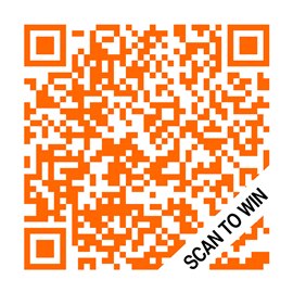 Custom QR Code Example with image in the bottom right featuring call-to-action text Image of a Custom QR Code that uses an image in the bottom right that features the call-to-action text: ‘Scan to Win’