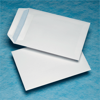250 C4 324x229mm Non Window White 100gsm Self Seal Pocket Envelopes (opens on the short side)