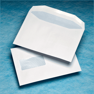 500 C5+ 162x235mm 45x90 Window 20Left 60Up White 90gsm Gummed Mailing Wallet Envelopes (for machine insertion)