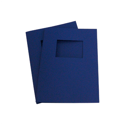 180 Full Card Window Thermal Document Covers - Dark Blue - A4 Portrait - 3mm (approx 30 A4 Sheets)